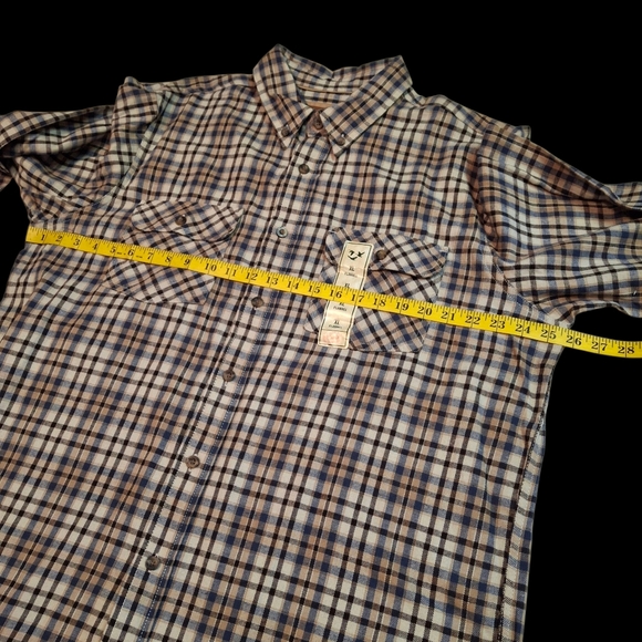 Outdoor Life Flannel Grey Brown Plaid Button-Down Long Sleeve Shirt  Men Size XL - Picture 11 of 16